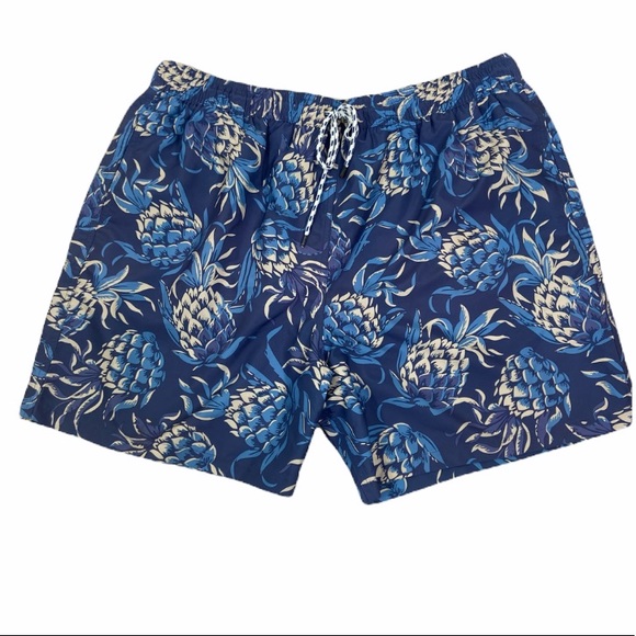 Brooks Brothers Other - Brooks Brothers blue pineapple swim trunks NWOT. SIZE XL
